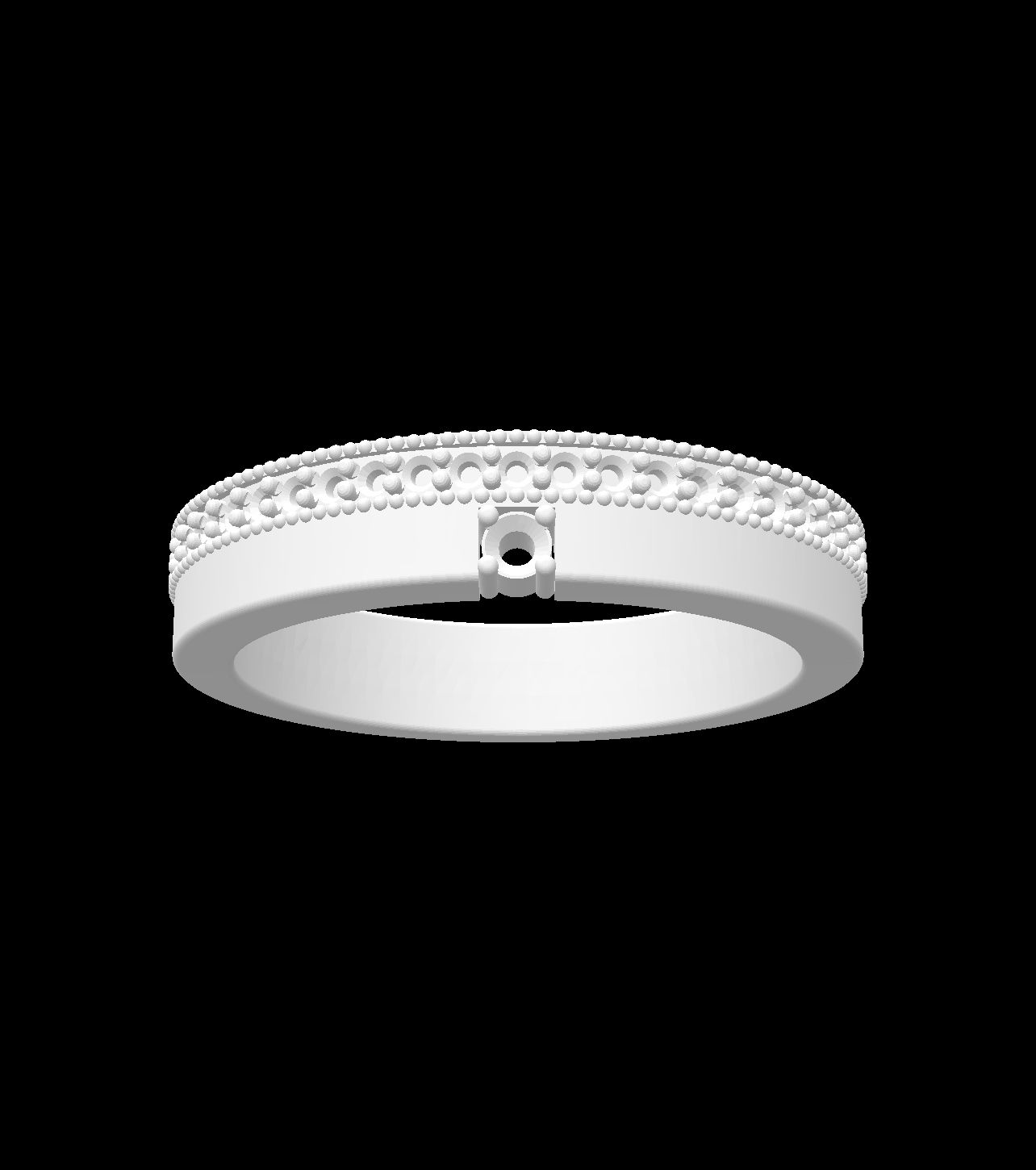 3D jewelry design render — detail view